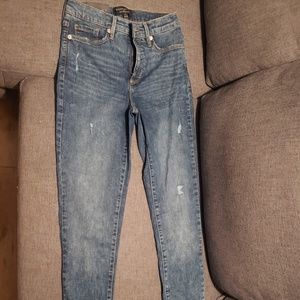 High Rise Soft Touch Medium Wash Skinny Jeans